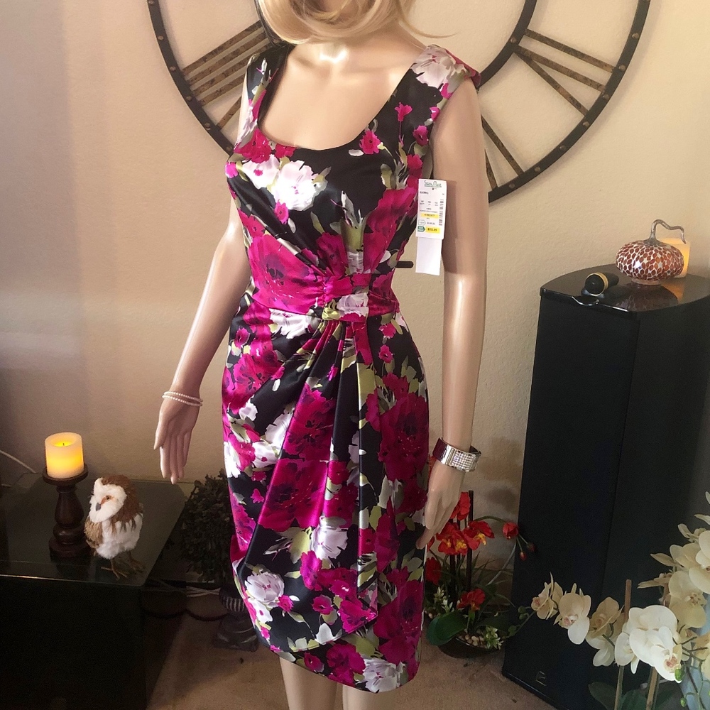 Maggy L Black and Magenta Dress **NWT**